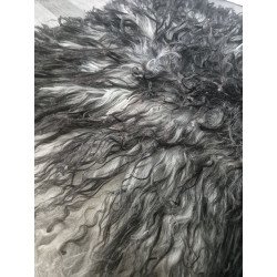 Curly Black/Grey -123cm long