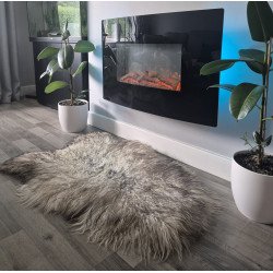 Curly Grey/Cream-120cm long