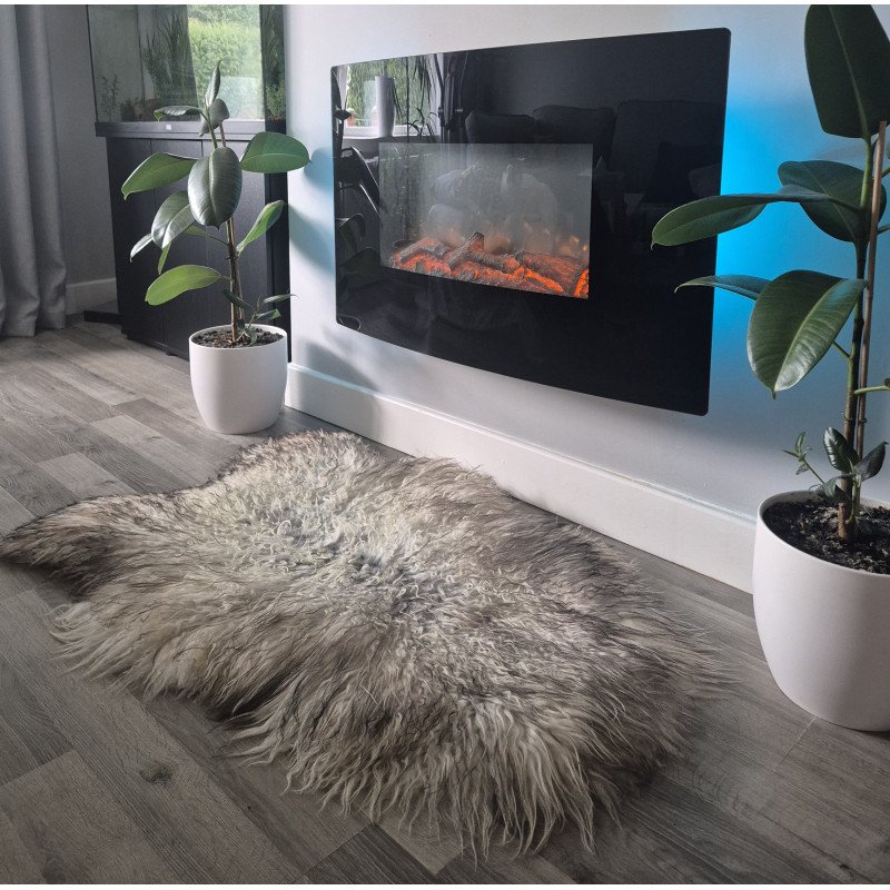 Curly Grey/Cream-120cm long