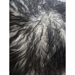 Curly Black/White-125cm long