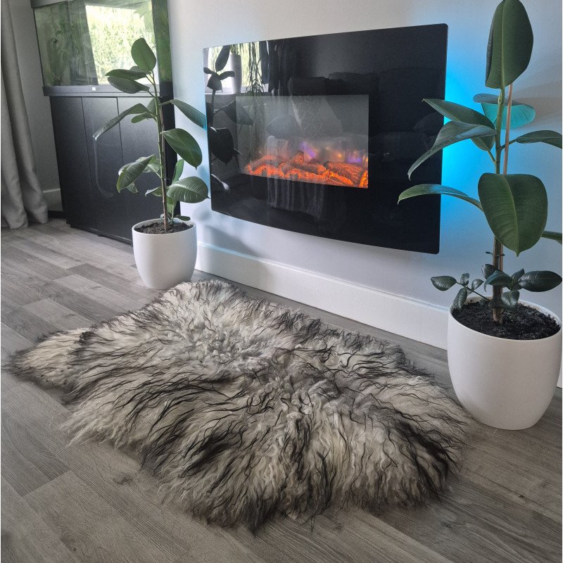 Curly White/Black-120-125cm long