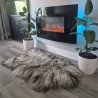 Curly White/Black-120-125cm long