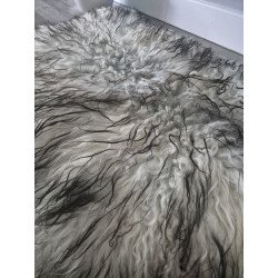 Curly White/Black-120-125cm long
